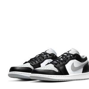 Air Jordan 1 Low Shadow Sneaker Black White Grey